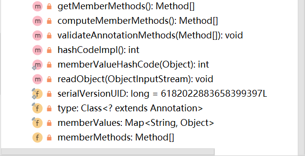 Structure of AnnotationInvocationHandler